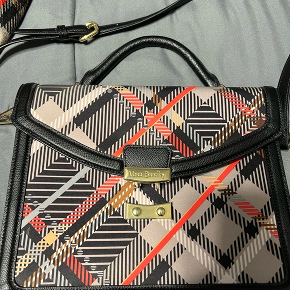 Vera Bradley crossbody satchel and matching scarf in Sophia plaid - Picture 8 of 8